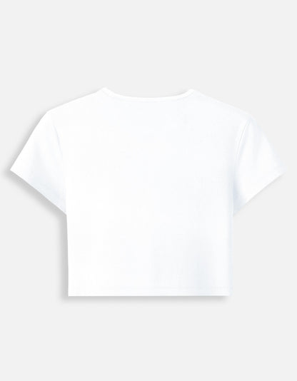 Cat & Dog Graphic T-Shirt Crop Top