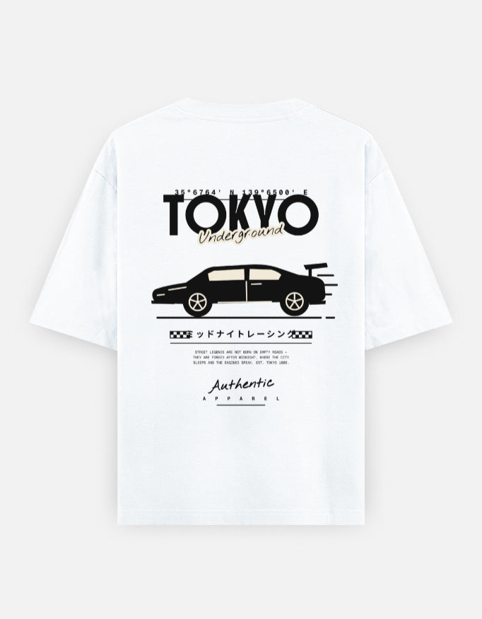 Bawaal Tokyo Oversized Graphic T-Shirt | Premium Cotton Front & Back Print Streetwear