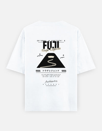 Bawaal Mount Fuji Oversized Graphic T-Shirt | Premium Cotton Front & Back Print Streetwear