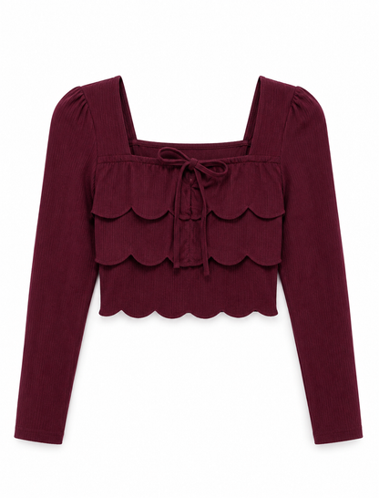 Women's Solid Lycra Three-Quarter Sleeve Top | Casual Stylish Daily Wear