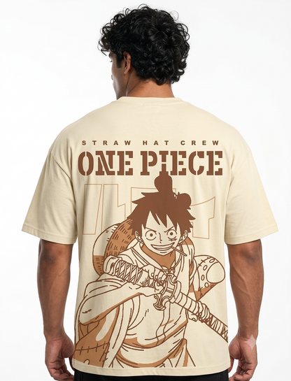 Bawaal Men’s Oversized Anime Back Printed T-Shirt | Cotton Streetwear Tee